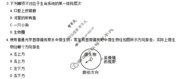 [炎德英才大联考]长沙市一中2026年秋季高一10月联考(Q)生物试题
