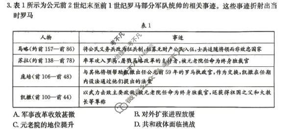 河南省金太阳2026-2027学年高二上学期10月联考(一)(10.15)历史试题